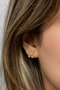 Heliophilia Silver Pendientes de Plata de Ley 925 con Baño de Oro y Circón Dorado